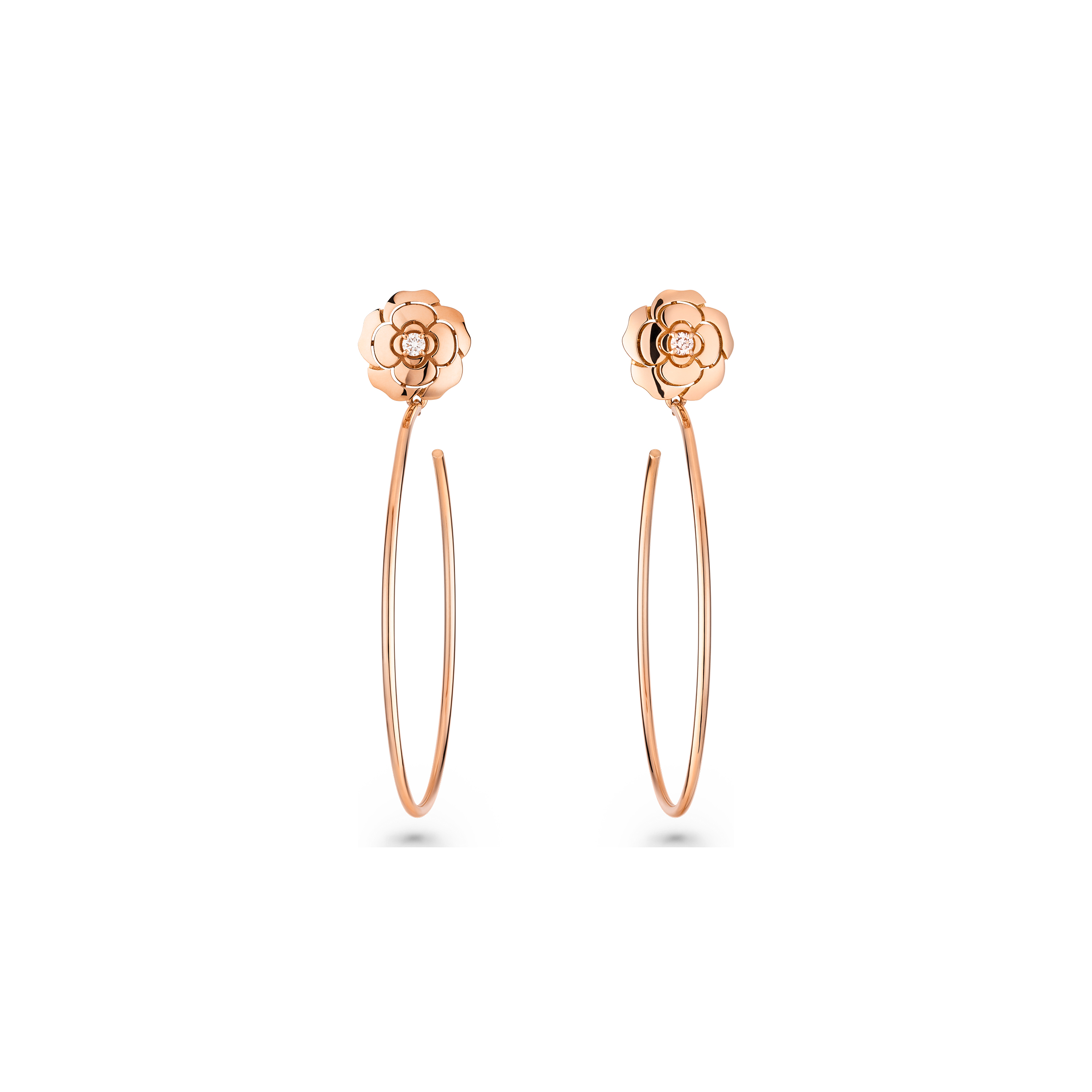 Ch*el extrait de camÉlia hoop earrings j11844